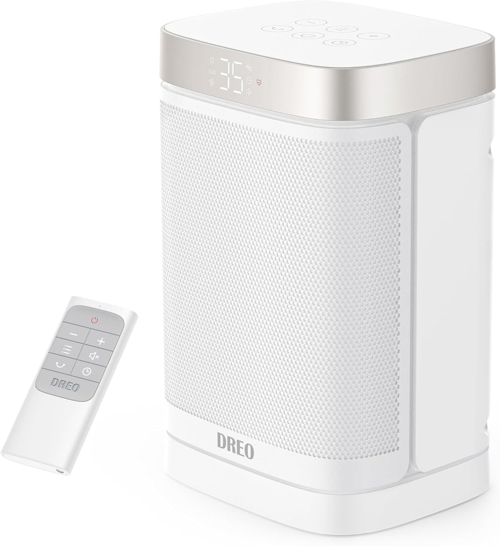 Dreo 1500W Smart Space Heaters Indoor Use Portable Heater 70° Oscillation White