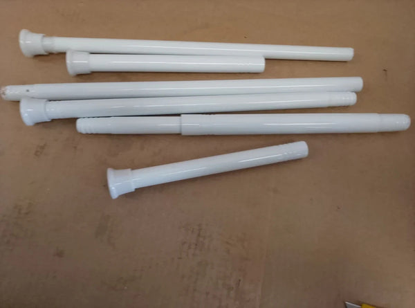 1pcs Shower Curtain Pole 76 To 160cm Extendable Poles White Adjustable Spring