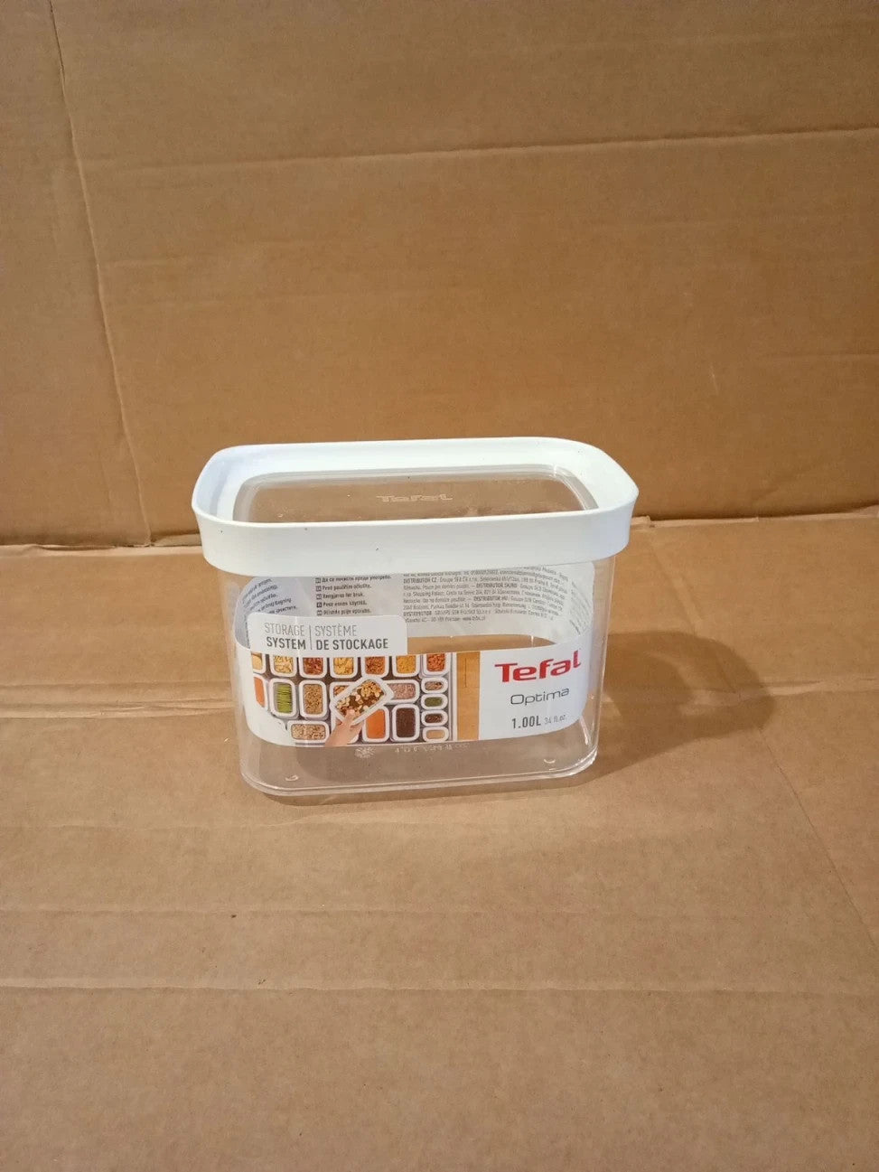 Emsa Optima Dry Storage Container 1L Rectangular 100% Safe Hygiene BPA Free New