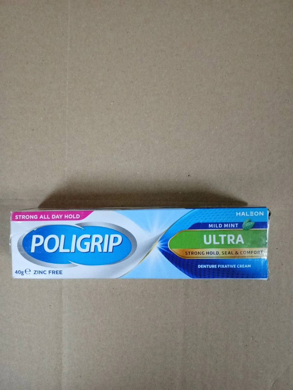 Poligrip Denture Adhesives Cream Ultra Provides Strong All Day Hold 40g