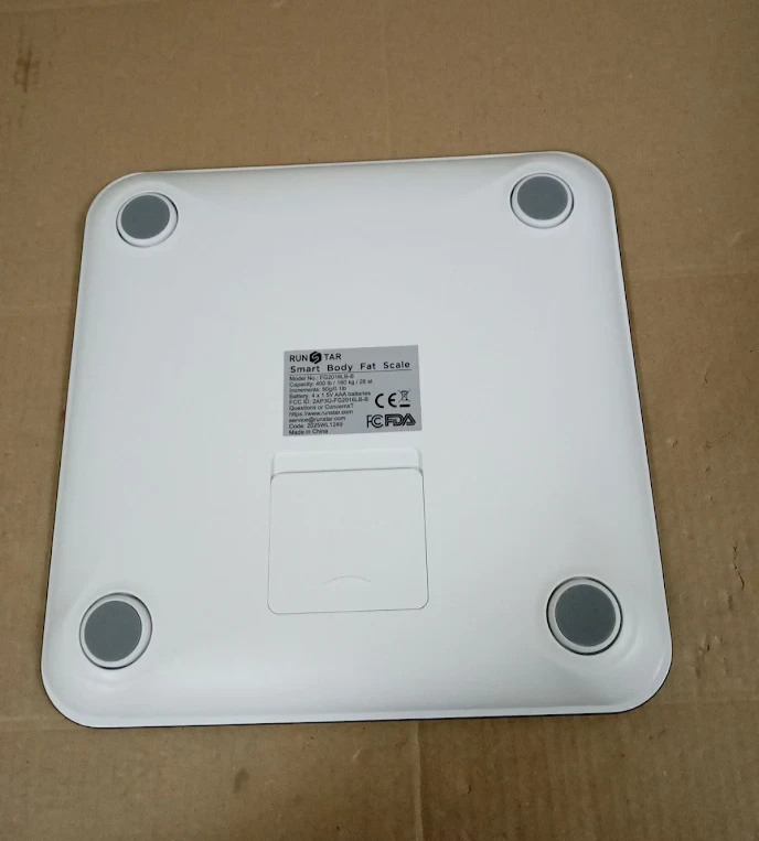 Runstar Body Weight BMI Fat Heart Rate Smart Bathroom Scales LCD Black Brown
