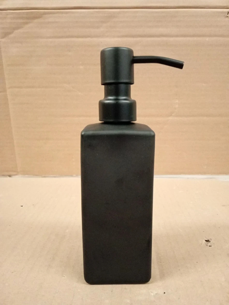 Soap Black Stainless Steel Pump Hand Soap Dispenser 350ml Waterproof Black