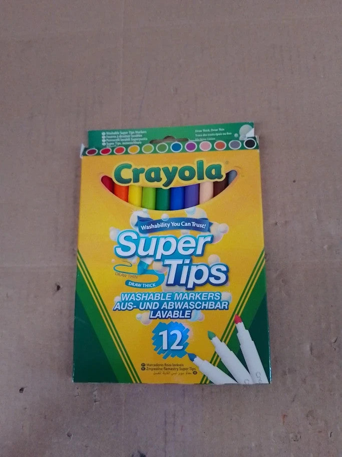 CRAYOLA Super Tips Washable Markers Assorted Colours Premium Felt Tip Pens New