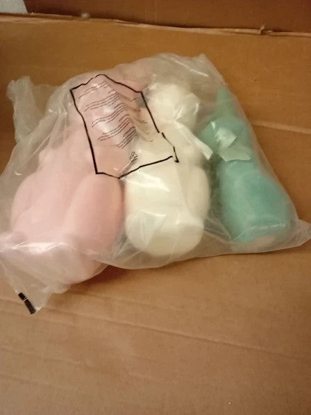 Lanpn 3pcs Flocked Bunny Easter Decorations Small Medium Large 9.8 13.0 15.4in