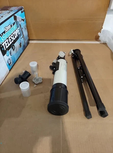 Science Mad 50mm Astronomical Telescope Kids Learn Astronomy 40x28.5x34.6cm New