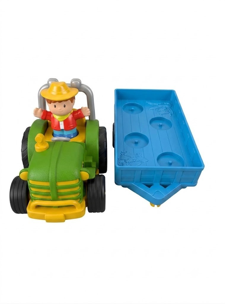 Battat Farm Toy Set Tractor Trailer Animals Lights Sounds Music Kids Design New