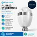 Aquasana Filtered Shower Head Max Flow Rate Adjustable Showerhead Reduces