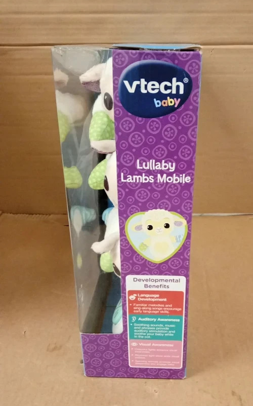 VTech Baby Lullaby Lambs Mobile Lights Sounds Musical Cot Toy 0+ Months New