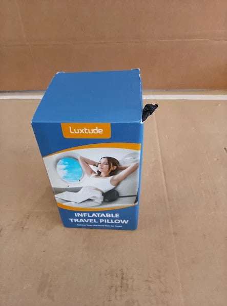 Luxtude Inflatable Airplane Travel Lumbar Support Pillow 15.7x7.2x4.7in New