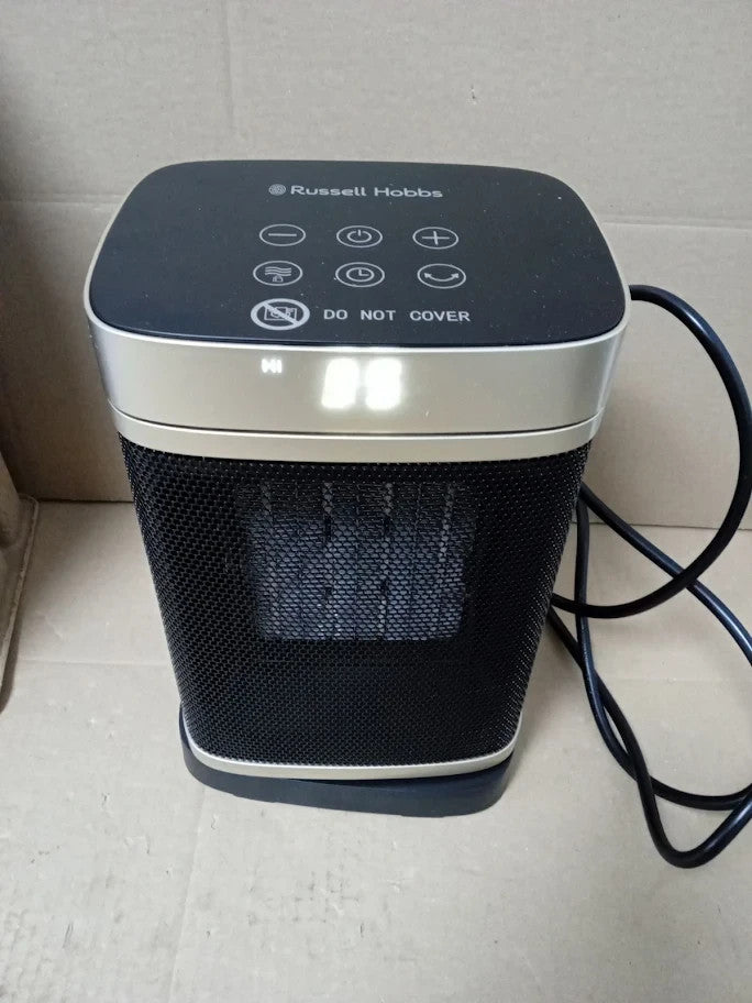 Russell Hobbs Space Heater Black Gold 1500w Silent Portable Oscillating Ceramic