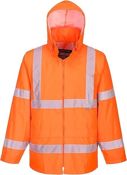 Portwest H440 High Vis Rain Jacket 1 Piece Orange Waterproof Size XS New