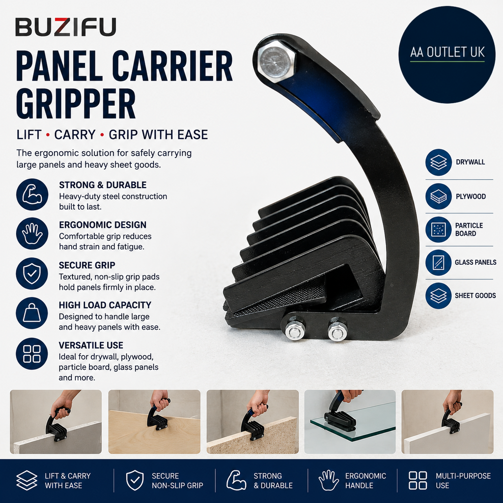 Buzifu Panel Carrier Gripper General Purpose Drywall Lifts Ergonomic Plate Glass