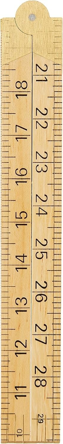 RST Wooden Folding Rule 1000mm 39in Rsr073 Beige Brass New