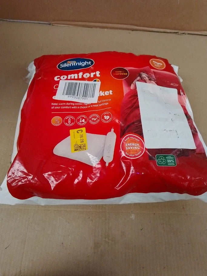 Silentnight Comfort Control Electric Blanket Single Bed Heated Underblanket New