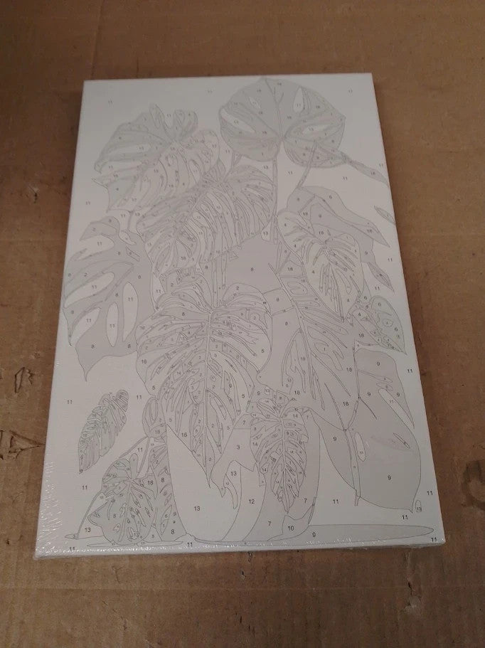Paint Numbers Adults Frame Plants Easy Framed Beginner Green Plants 8x12in New