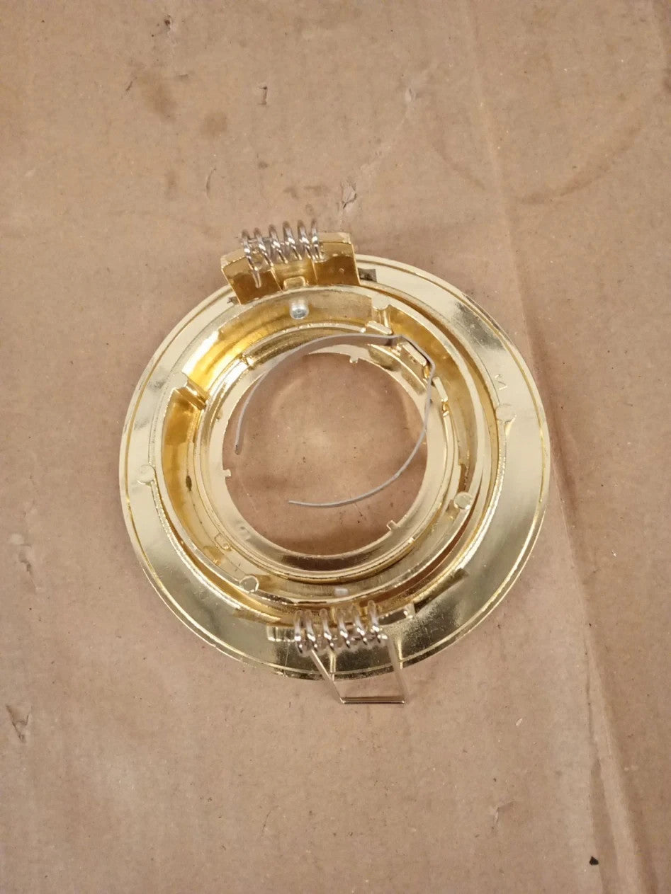 Knightsbridge Recessed Spotlight Tilt Twist & Lock Downlight Brass Aluminium