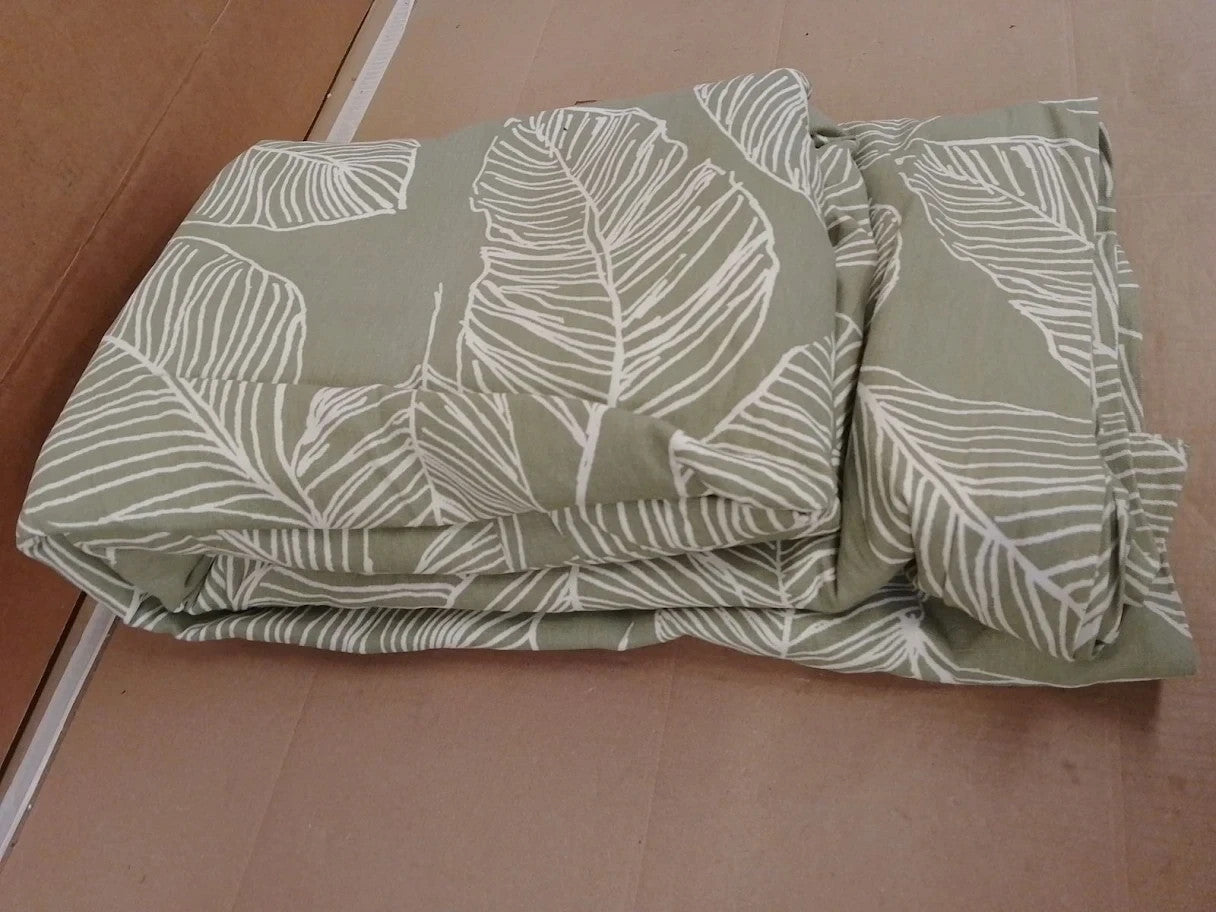 Fusion Matteo 100% Cotton Pair Of Eyelet Curtains Green 229x229cm Drop New