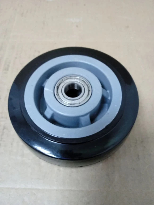 Sourcing Map 5in Caster Wheel Polymer Steel Strong Load Bearing Capacity Black