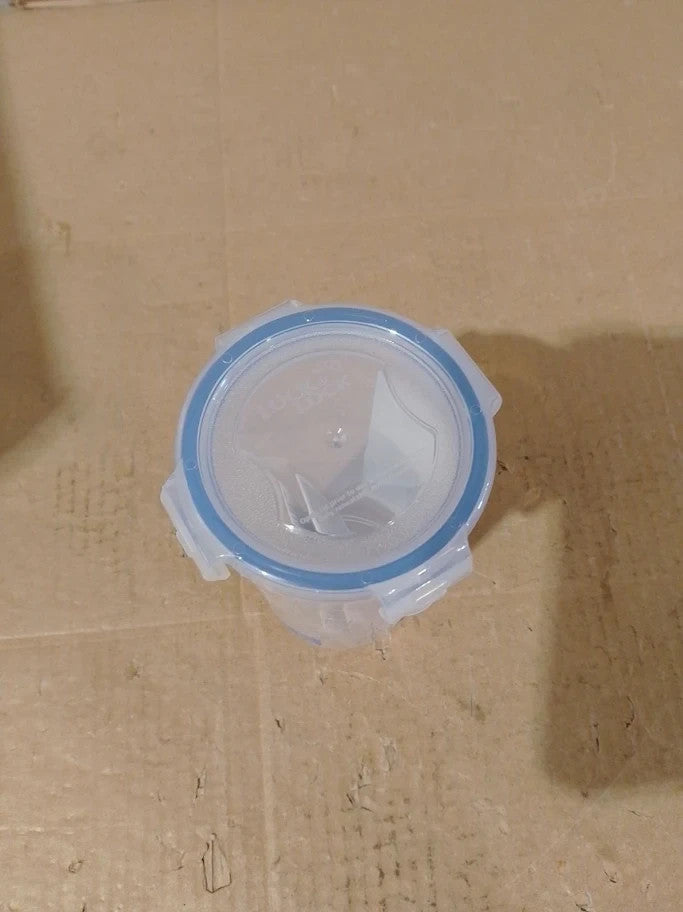 LocknLock 430ml Round Food Container Clear Food Grade Microwave Safe Plastic New