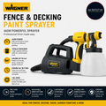 WAGNER Fence Decking Paint Sprayer 460W 1400ml Covers 5m² 9min 1.8m Hose Design