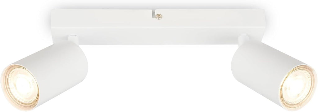 BRILONER LED Ceiling Spotbar 2x GU10 Max 9W Adjustable 25.5cm Metal White New