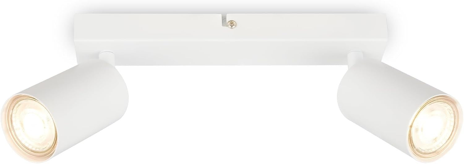 BRILONER LED Ceiling Spotbar 2x GU10 Max 9W Adjustable 25.5cm Metal White New