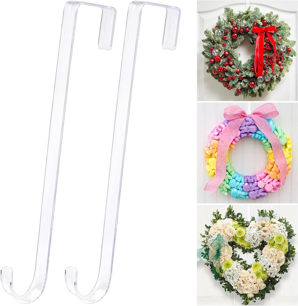 Dolaso 2pcs Christmas Wreath Hanger Front Door 12in Length 12x1.02x0.08in New