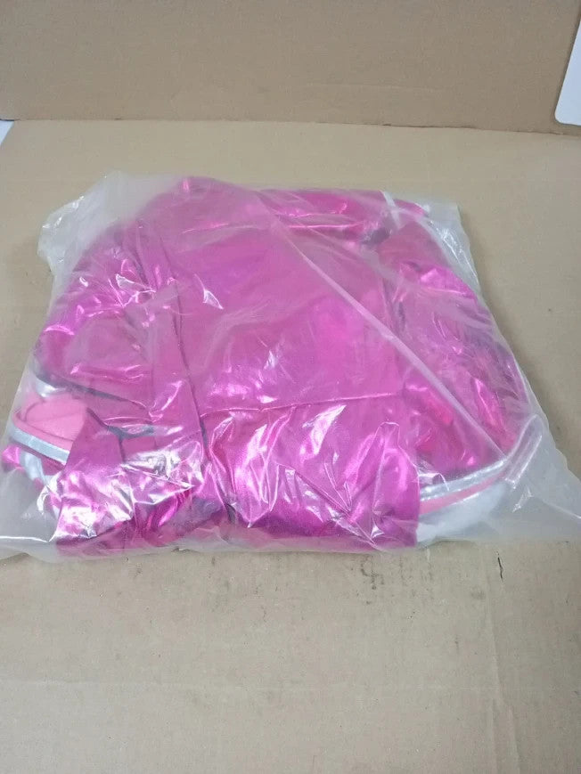Smiffys 70s Dancing Dream Costume Pink Lace Up Jumpsuit 1970s Disco Fancy New