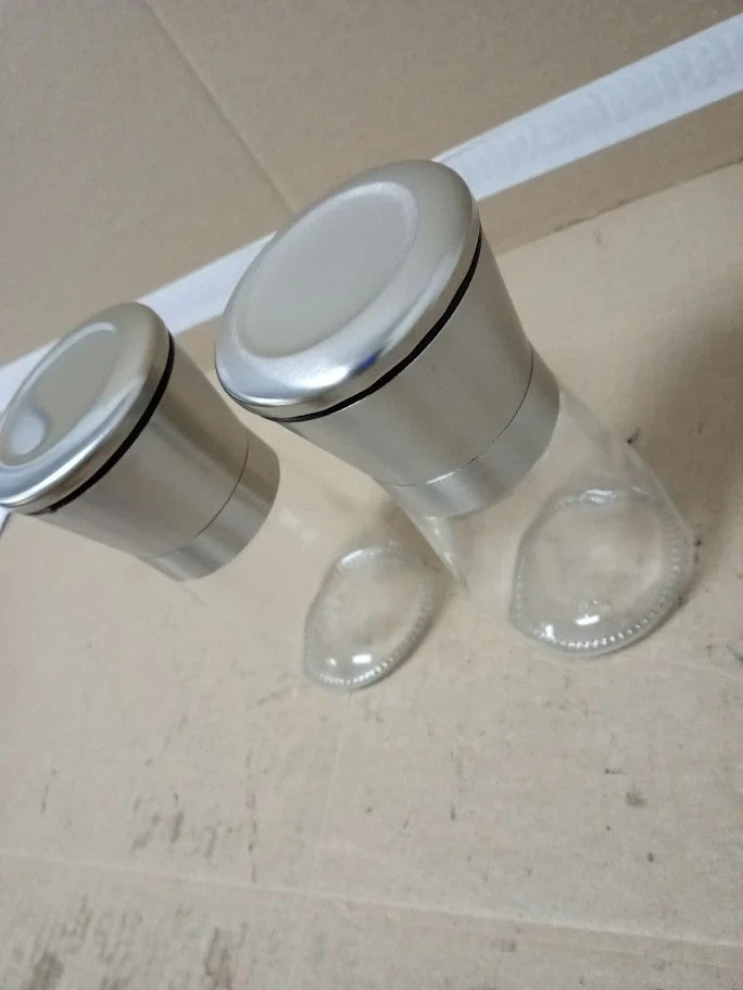Stainless Steel Salt Pepper Grinder Refillable Adjustable Coarseness 5.3x2.5