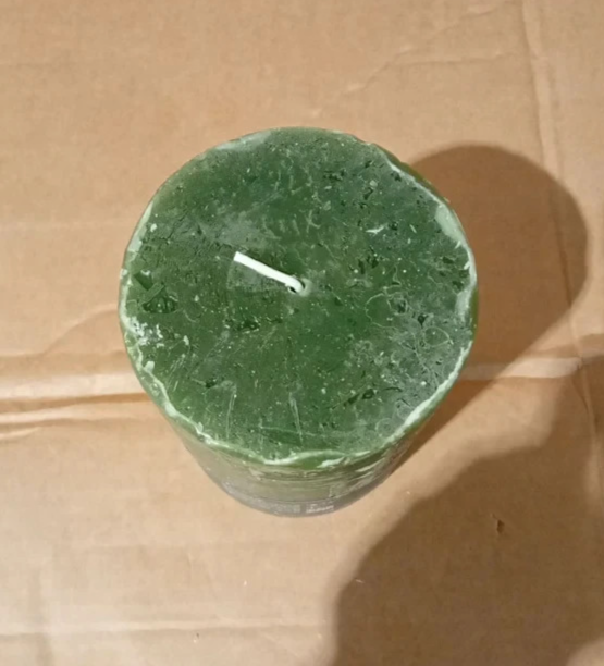 Spaas Rustic Pillar Candle Dark Green 100x130mm 95 Hour Burn Home Decor New