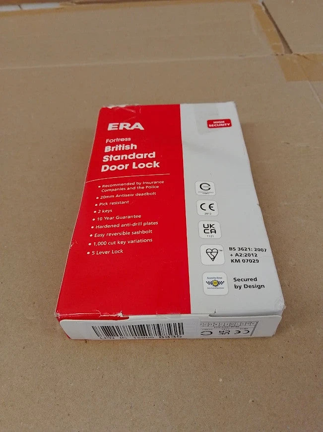 ERA Fortress BS 3621 2.5in 64mm 5 Lever Maximum Security Mortice Sashlock Brass