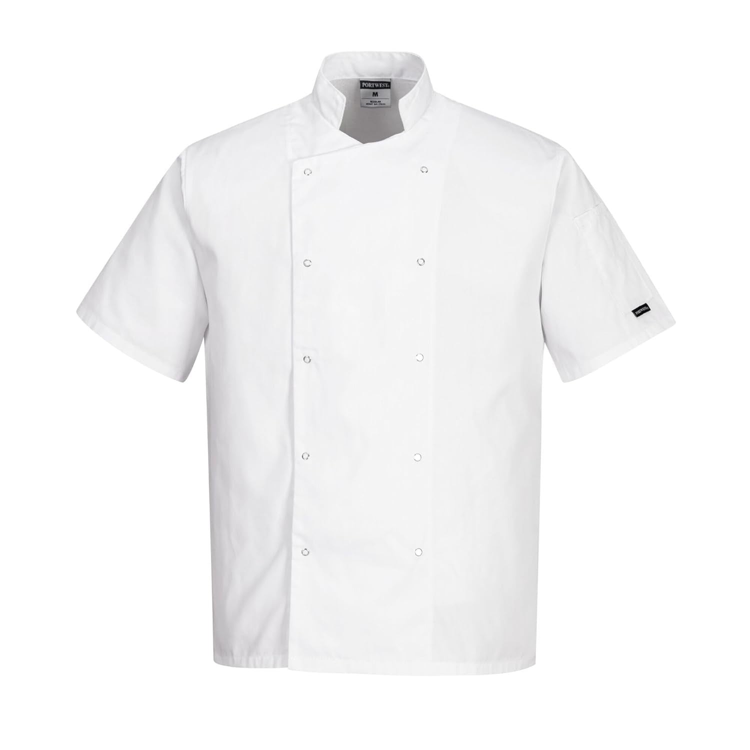 Portwest C733 Cumbria Chef Jacket Lightweight Short Sleeve Unisex Medium New