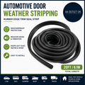 Automotive Door Weather Stripping 20Ft Car Rubber Edge Trim Seal Strip Gasket