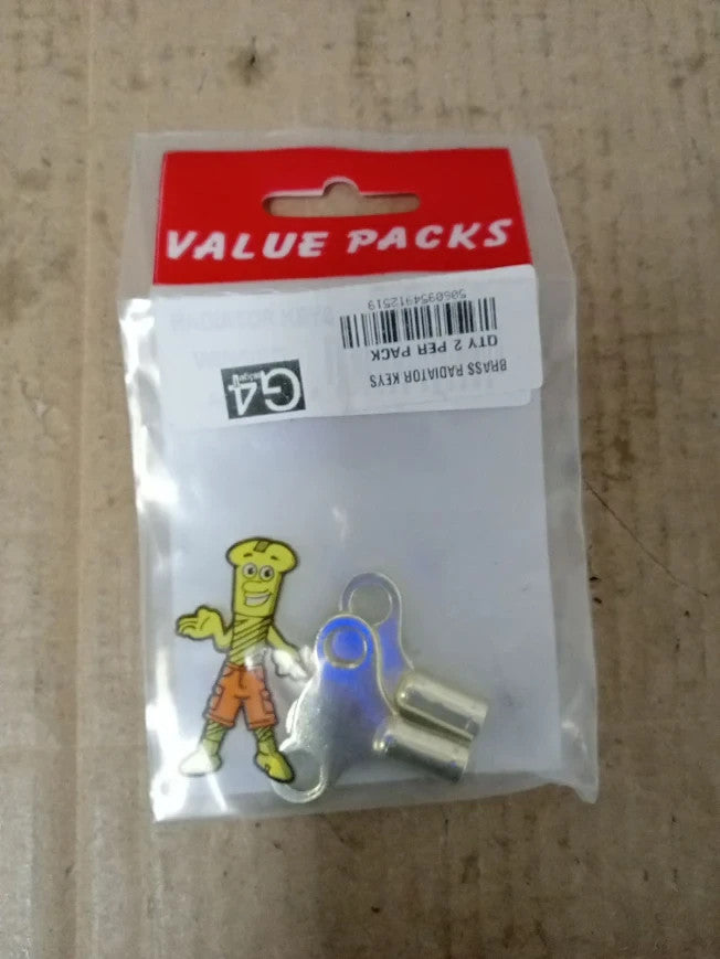 G4gadget Radiator Bleed Key 2 Pack Solid Brass Radiator Bleeding Venting New