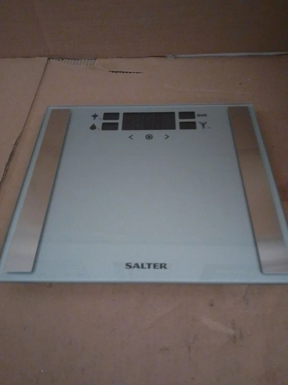 Salter Glass Digital Bathroom Scales Silver Grey LCD Weight Quality Design New