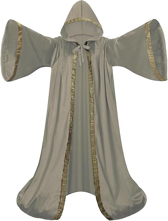 Mystic Adult Wizard Robe Dutch Velvet Hooded Cloak 150 & 170cm Full Length New