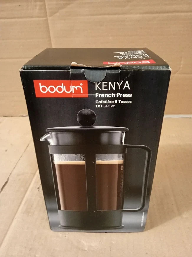 Bodum French Press Kenya 1L 8 Cups Manual Coffee Maker Heat Resistant Glass
