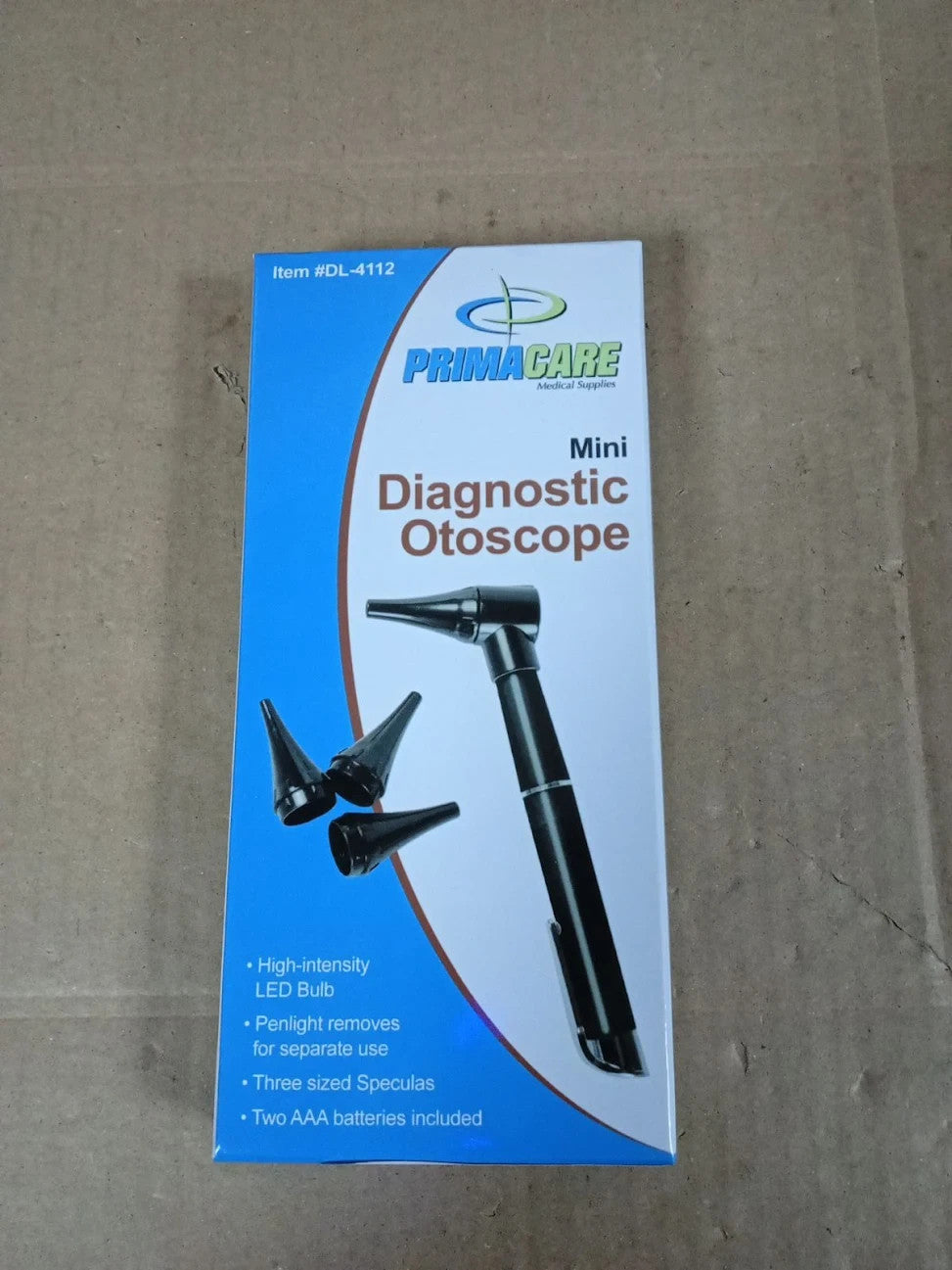 Primacare DL4112 Mini Diagnostic Otoscope Kit High Resolution LED Ear Light New