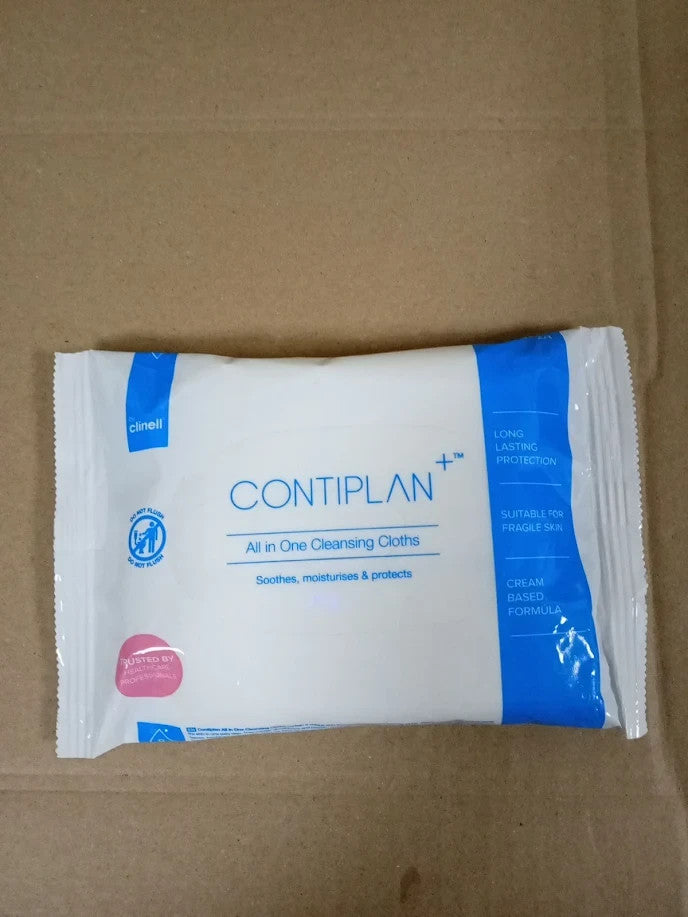 Clinell Contiplan Wipe Barrier Cream Cleanse Soothe Moisturise Protect White New