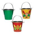 Baker Ross FE607 Mini Autumn Tin Buckets Pack Of 5 Ideal For Children Paint New
