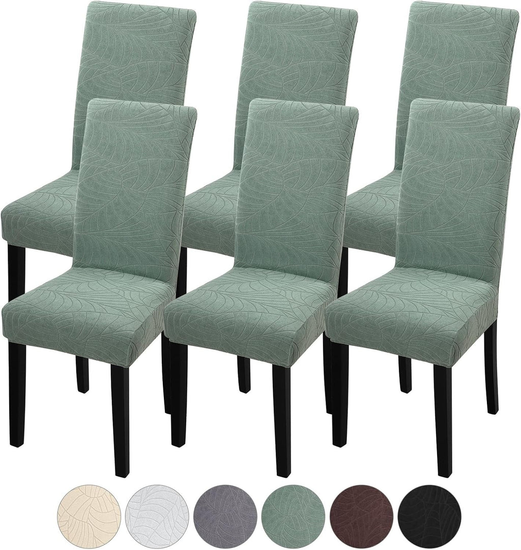 Fuloon Dining Chair Covers 6 Pieces Stretch Fit Full Furniture Protection New