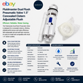 Fluidmaster Dual Flush Pneumatic Valve 1.5in Concealed Cistern Adjustable Flush