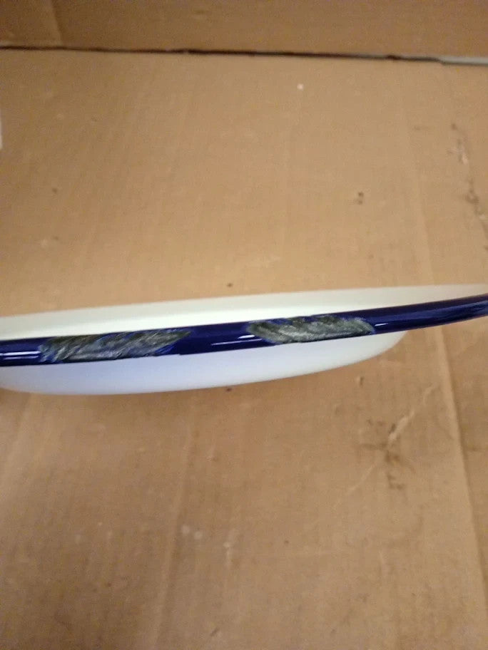 Falcon Enamelware 10.5inch Emaille Dinner Plate Blue White Durable Steel