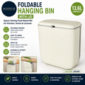 Antreatu Foldable Hanging Bin Lid 13.6L Kitchen Cupboard Bin Space Saving Food