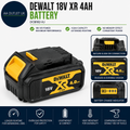 DEWALT 18V XR 4Ah Battery DCB182XJ Lithium Ion Power Tool Black Yellow