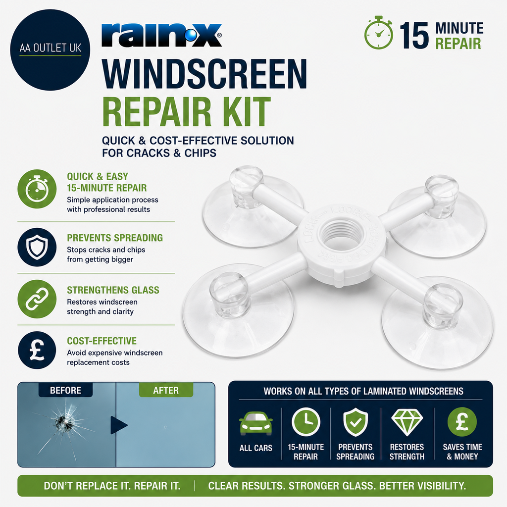 Rain X Windscreen Repair Kit Quick Cost Effective Solution Cracks Chips