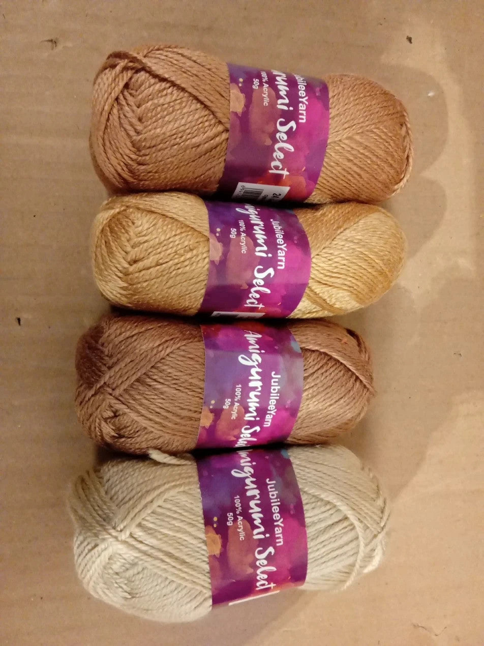 Amigurumi Select 100% Acrylic Craft Yarn Skeins Crochet Knitting 4 Pieces New