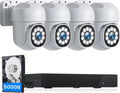 Camcamp 5mp 8ch Poe CCTV Camera System Auto Tracking 4K NVR 500gb HDD New