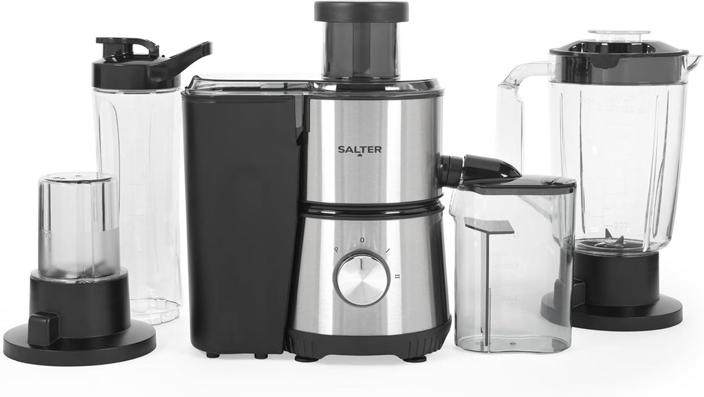 Salter 4 In 1 Juicer Blender Fruit Juicer & Smoothie Maker 1L Jug 400w New