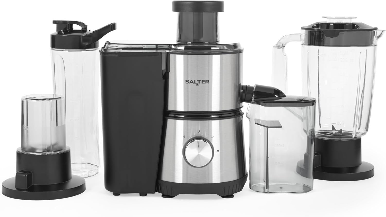 Salter 4 In 1 Juicer Blender Fruit Juicer & Smoothie Maker 1L Jug 400w New